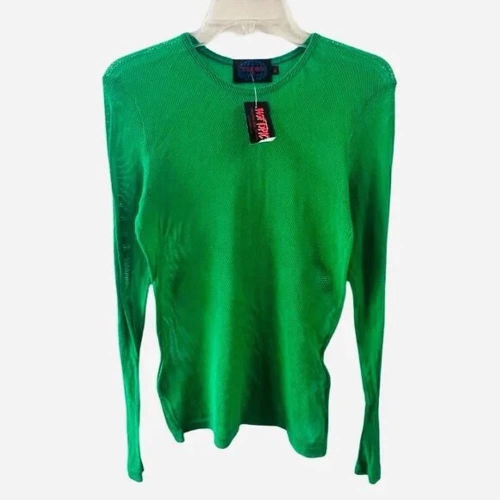TRIPP NYC Man Green Fishnet Top